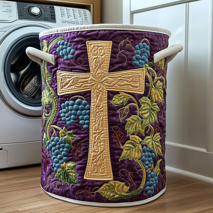Light of Faith Quilted Laundry Basket GFTOTP11974