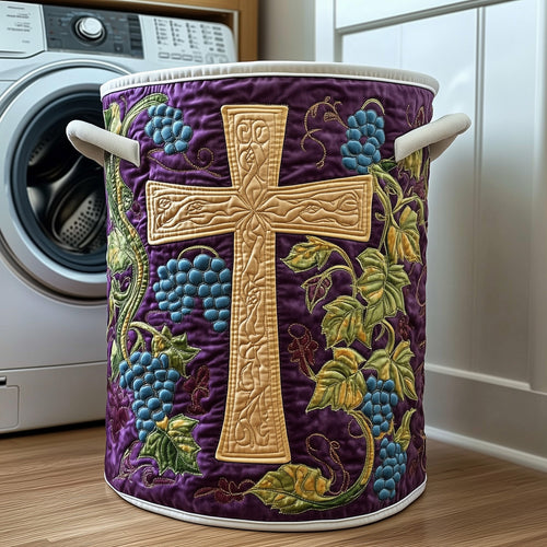 Light of Faith Quilted Laundry Basket GFTOTP11974