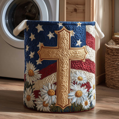 Liberty Cross Quilted Laundry Basket GFTOTP11976