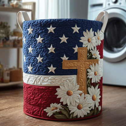 Liberty Cross Quilted Laundry Basket GFTOTP11977