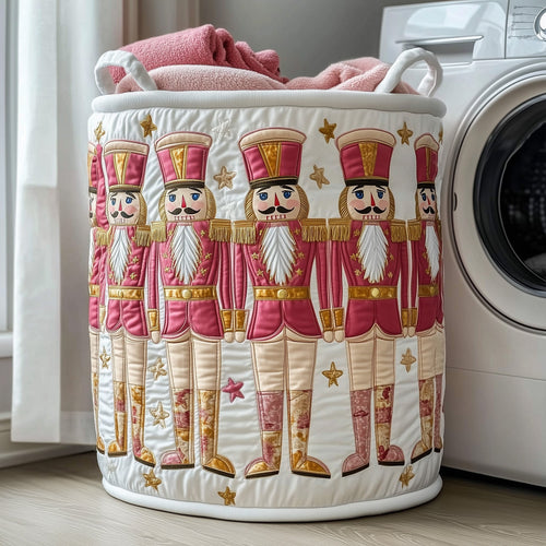 Festive Nutcracker Quilted Laundry Basket GFTOTP11981