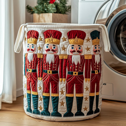 Festive Nutcracker Quilted Laundry Basket GFTOTP11983