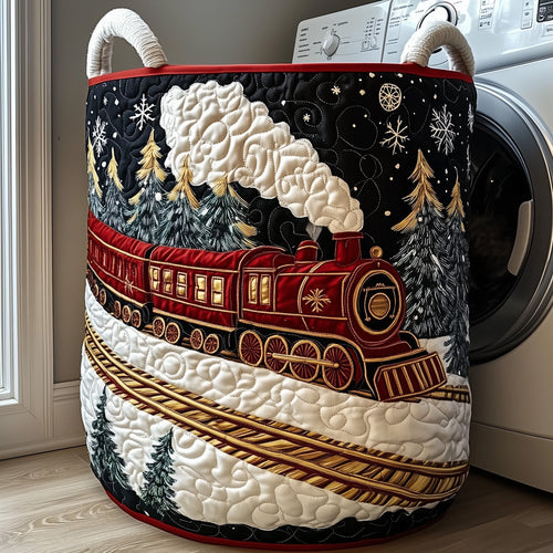 Holiday Express Quilted Laundry Basket GFTOTP11992