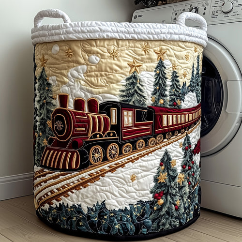 Holiday Express Quilted Laundry Basket GFTOTP11993