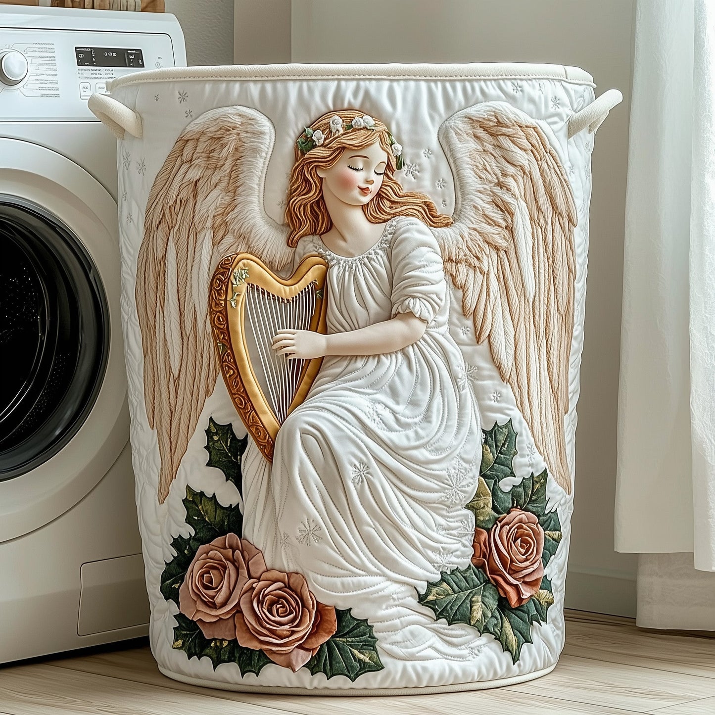 Christmas Angel Quilted Laundry Basket GFTOTP11997