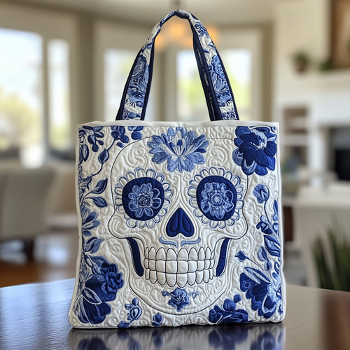 Ceramic Skull Quilted Tote Bag GFTOTP12016
