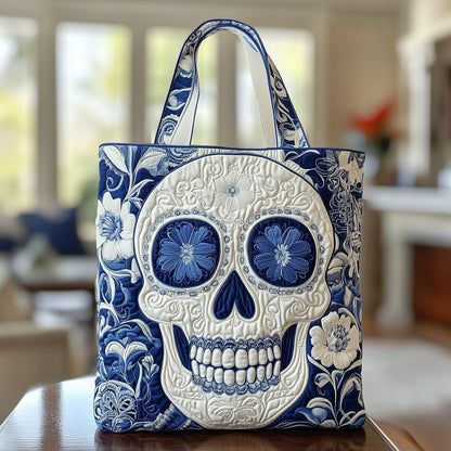 Ceramic Skull Quilted Tote Bag GFTOTP12017