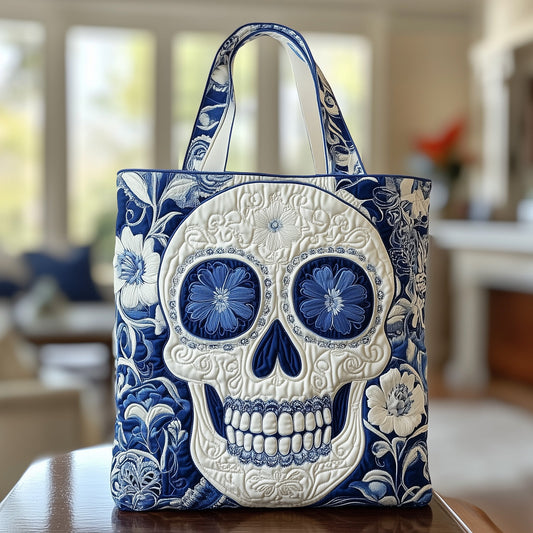 Ceramic Skull Quilted Tote Bag GFTOTP12017