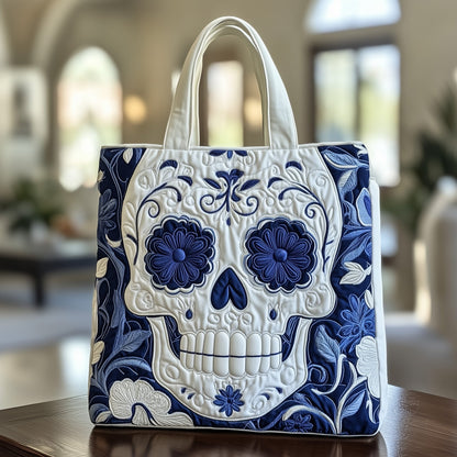 Ceramic Skull Quilted Tote Bag GFTOTP12018