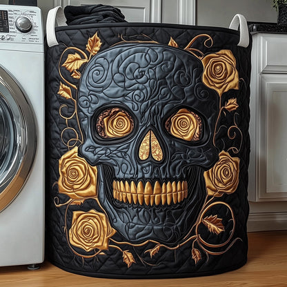 Dark Elegance Quilted Laundry Basket GFTOTP12030