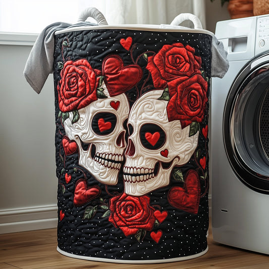 Dark Elegance Quilted Laundry Basket GFTOTP12031