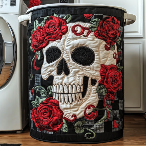 Dark Elegance Quilted Laundry Basket GFTOTP12032