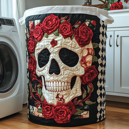 Dark Elegance Quilted Laundry Basket GFTOTP12033