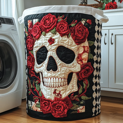 Dark Elegance Quilted Laundry Basket GFTOTP12033