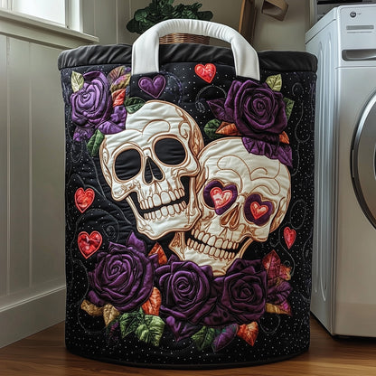 Dark Elegance Quilted Laundry Basket GFTOTP12034