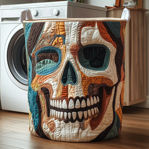 Dark Elegance Quilted Laundry Basket GFTOTP12036