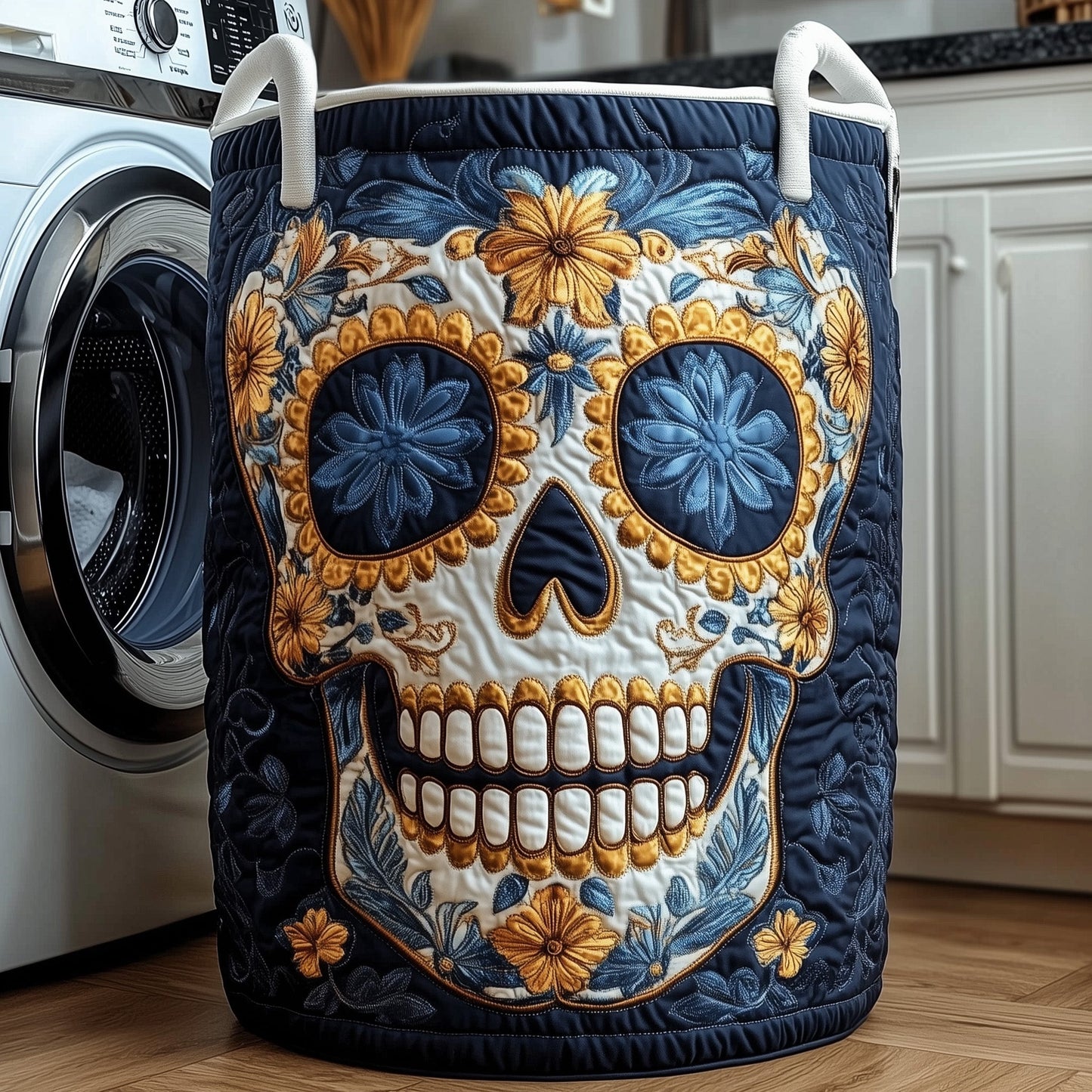 Fiesta Skull Quilted Laundry Basket GFTOTP12038