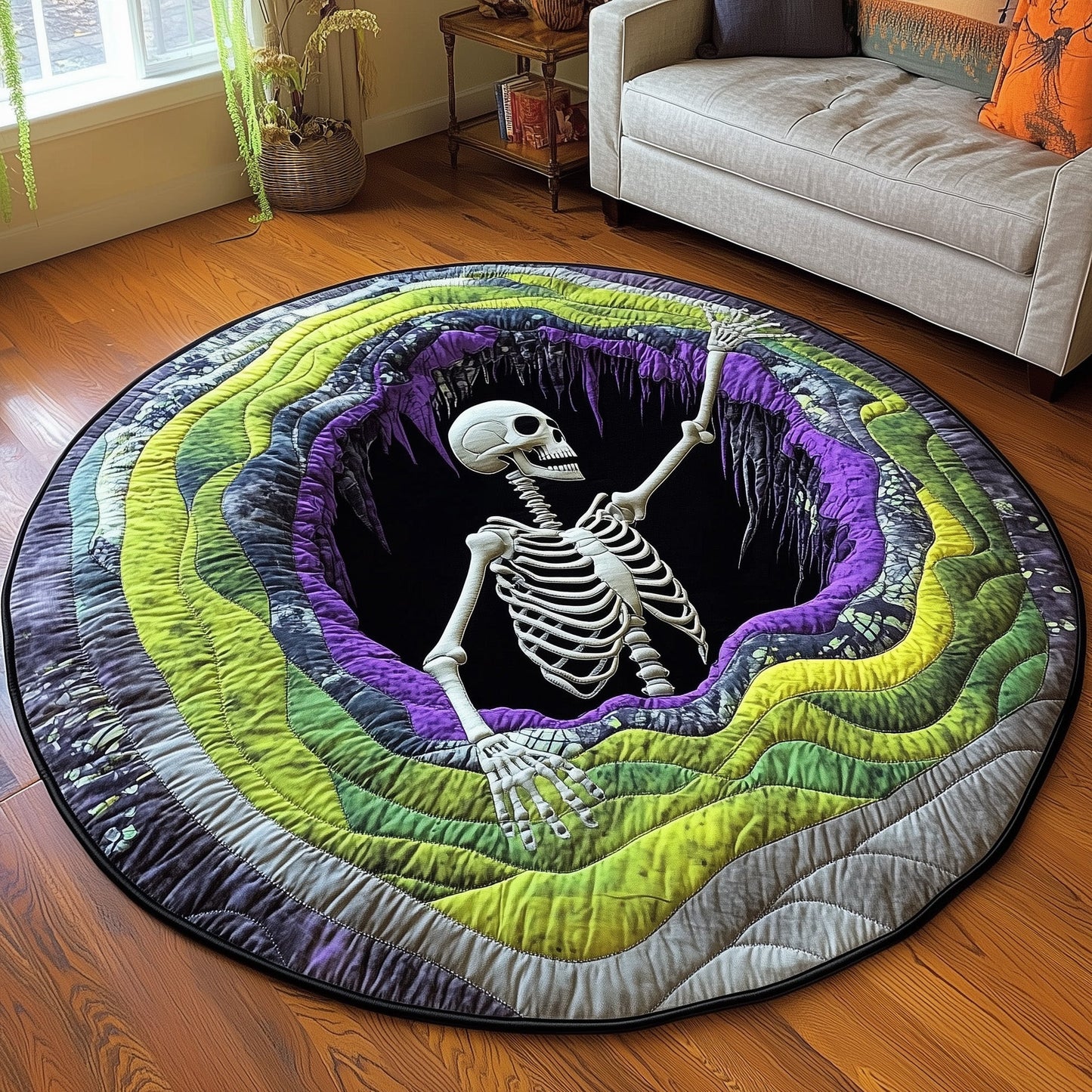 Spooky Vibes Quilted Round Mat GFTOTP12085