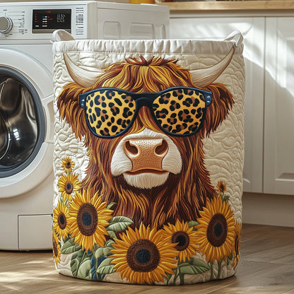 Highland Cow Quilted Laundry Basket GFTOTP12105