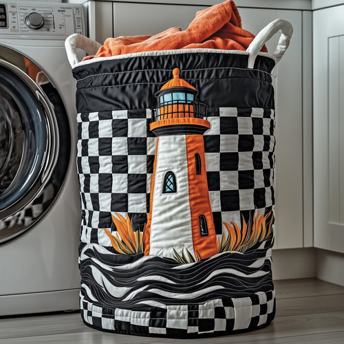 Nautical Lighthouse Quilted Laundry Basket GFTOTP12110
