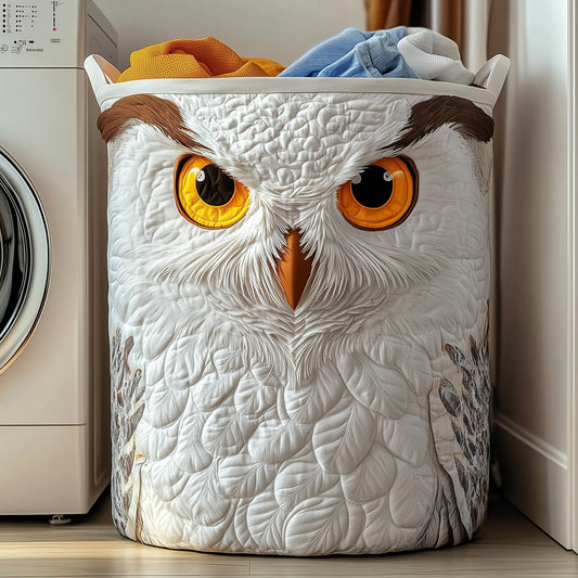 Majestic Owl Quilted Laundry Basket GFTOTP12140