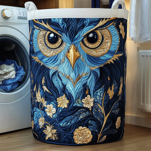 Celestial Owl Quilted Laundry Basket GFTOTP12153