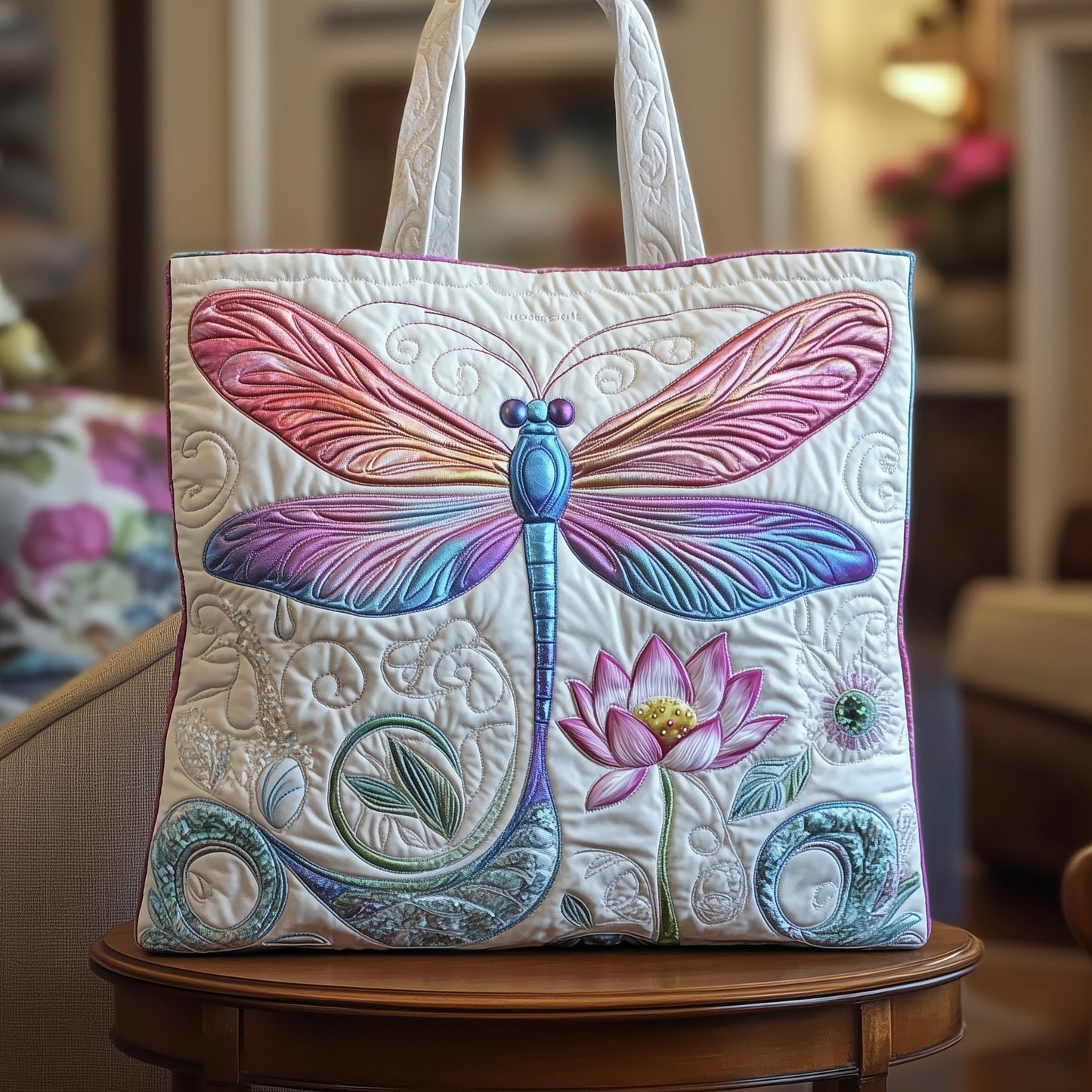 Elegant Wings Quilted Tote Bag GFTOTP12170