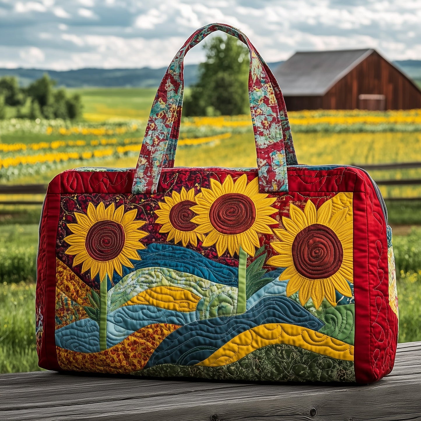 Petals Charm Quilted Duffle Bag GFTOTP12173