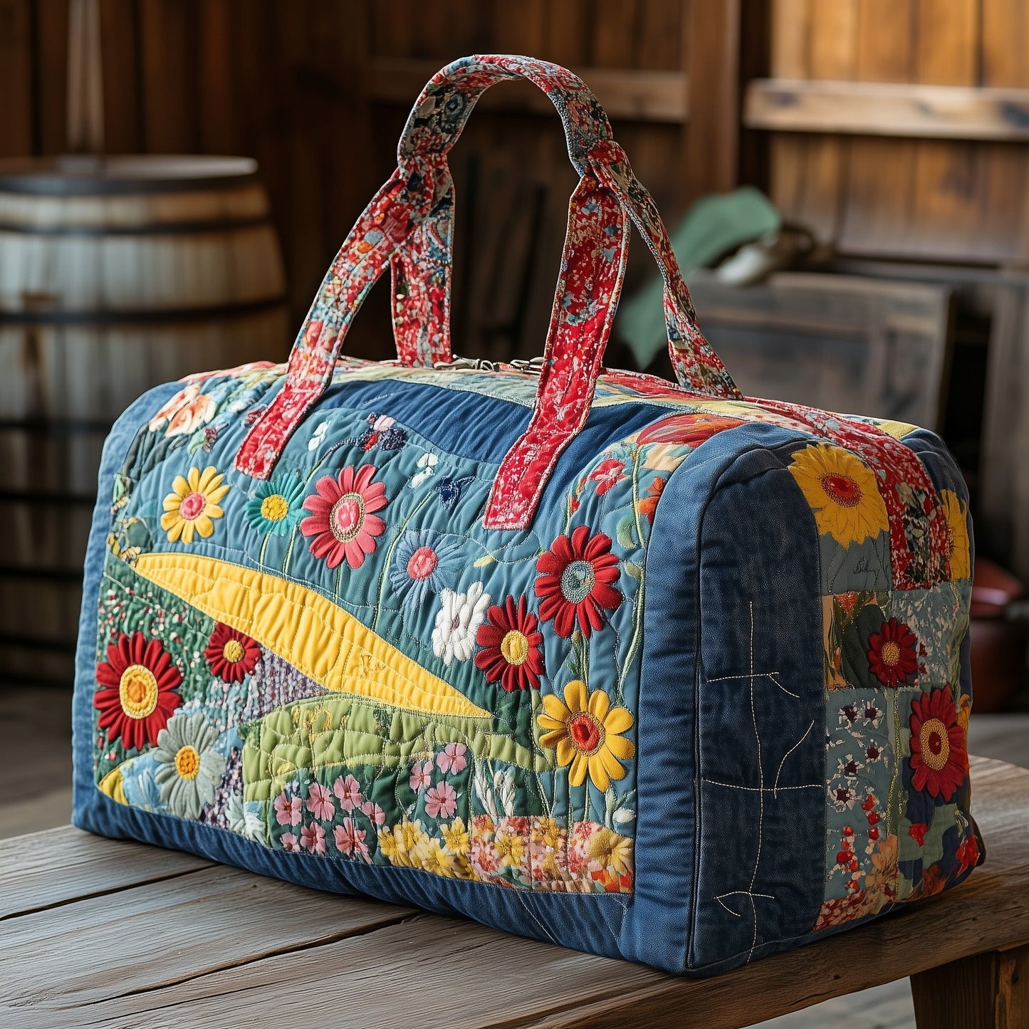 Petals Charm Quilted Duffle Bag GFTOTP12177