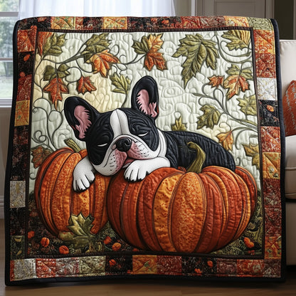 Autumn Frenchie Quilted Blanket GFTOTP12195