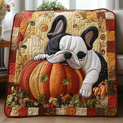 Autumn Frenchie Quilted Blanket GFTOTP12196