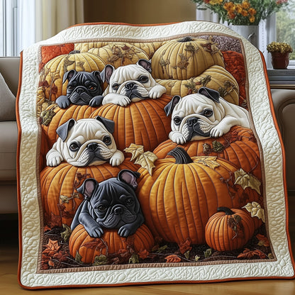 Autumn Frenchie Quilted Blanket GFTOTP12199