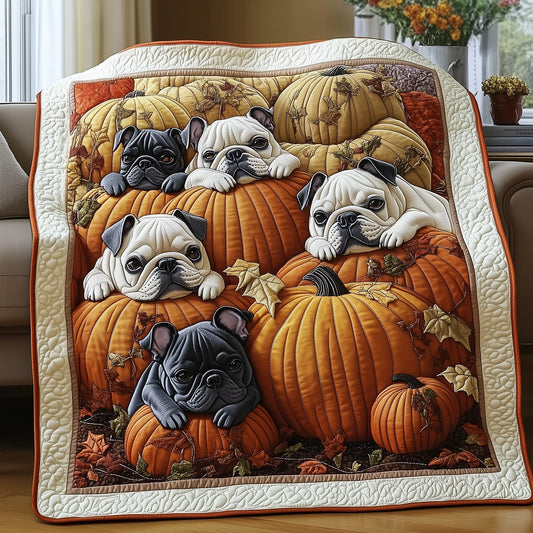 Autumn Frenchie Quilted Blanket GFTOTP12199