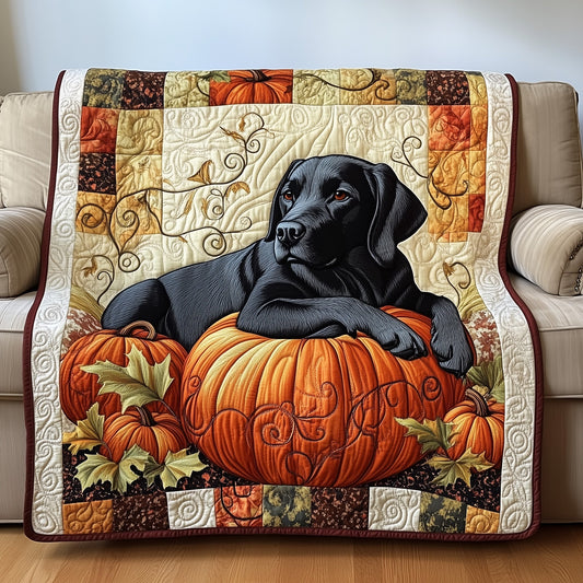 Pumpkin Slumber Lab Quilted Blanket GFTOTP12201