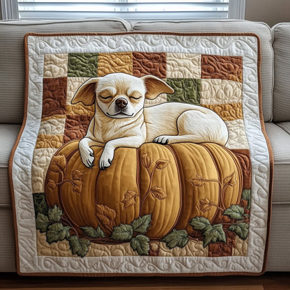 Autumn Snooze Chihuahua Quilted Blanket GFTOTP12208