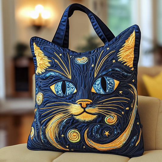 Starry Catitude Quilted Tote Bag GFTOTP12241