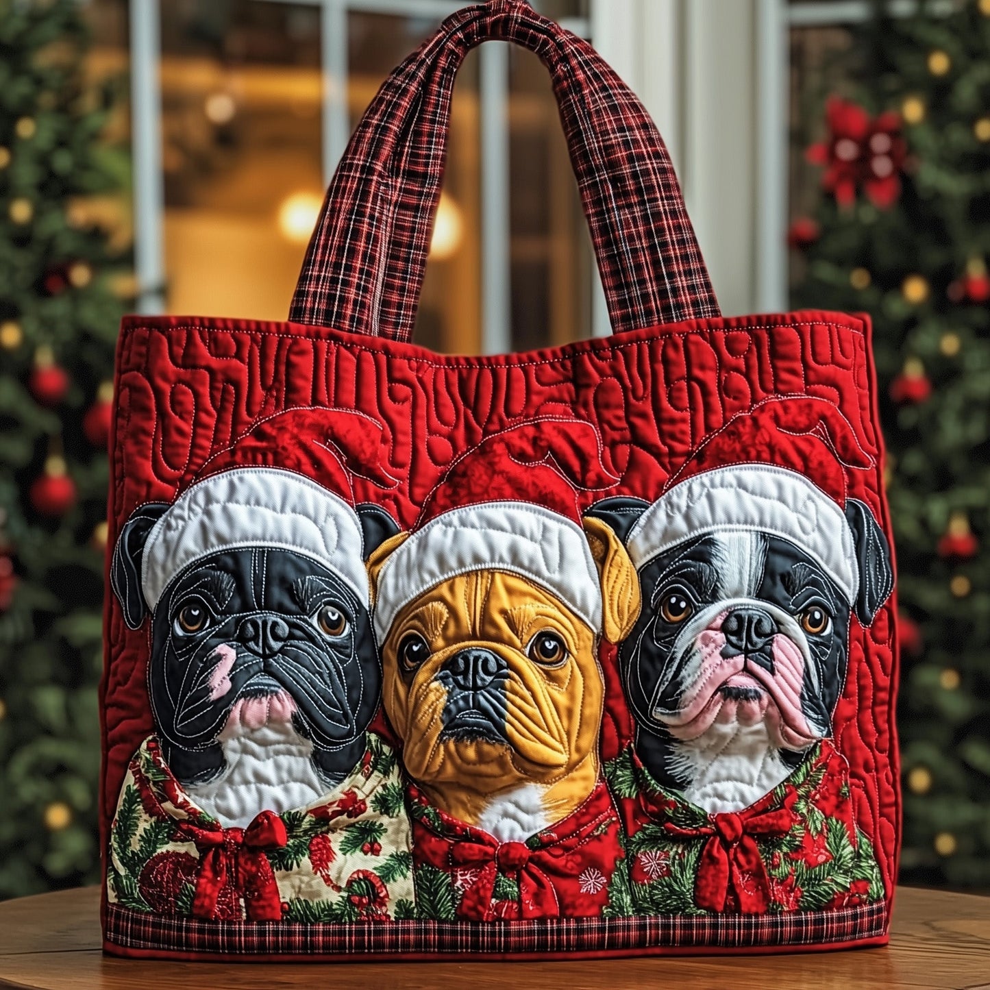 Jolly Frenchie Quilted Tote Bag GFTOTP12267