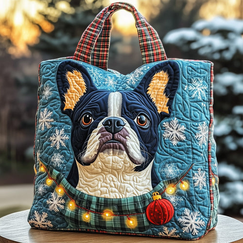 Jolly Frenchie Quilted Tote Bag GFTOTP12268