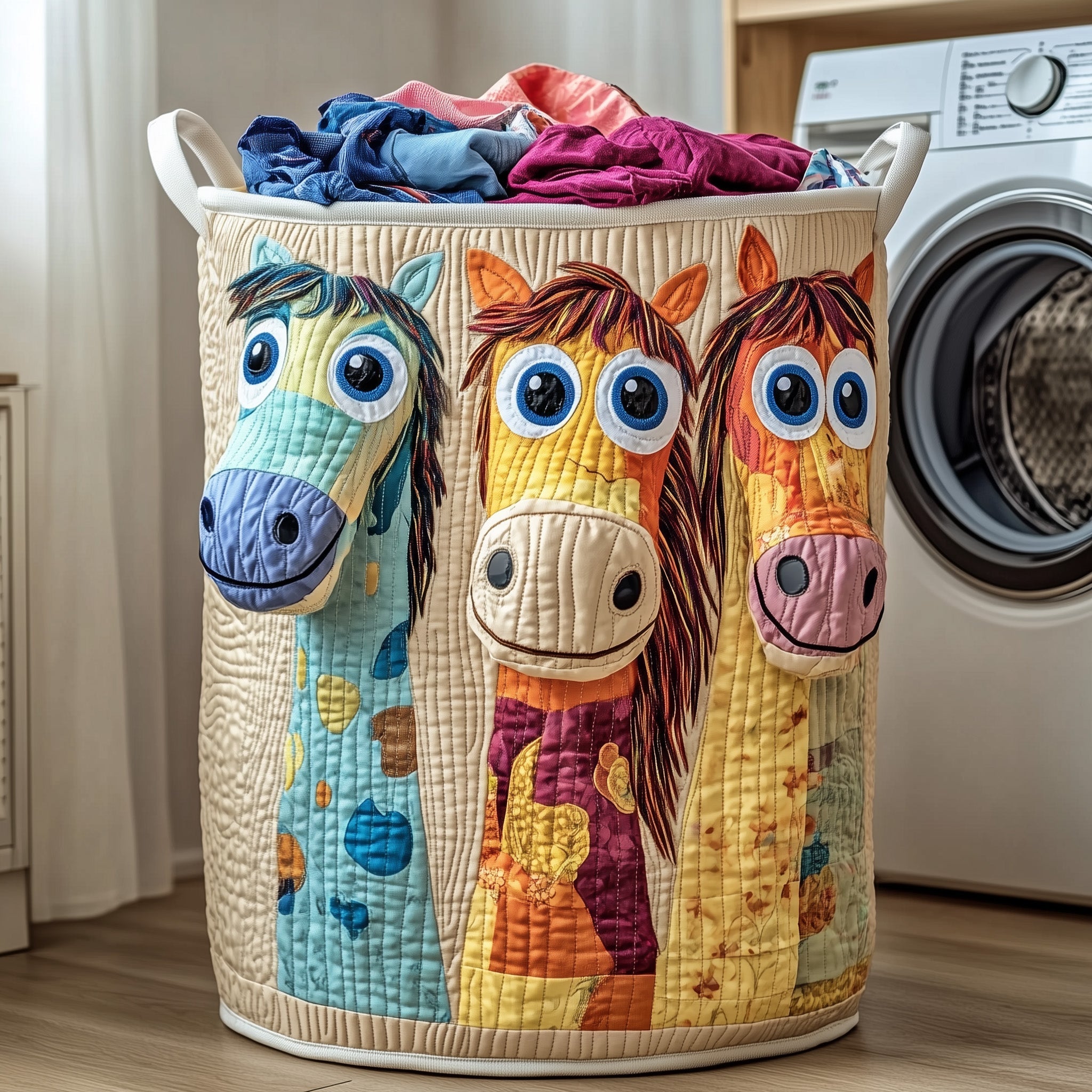 Bear Path Quilted Laundry Basket NCU0DDK847
