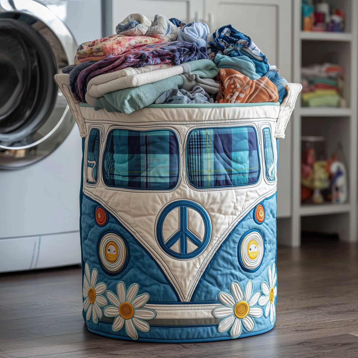 Hippie Van Quilted Laundry Basket GFTOTP12281