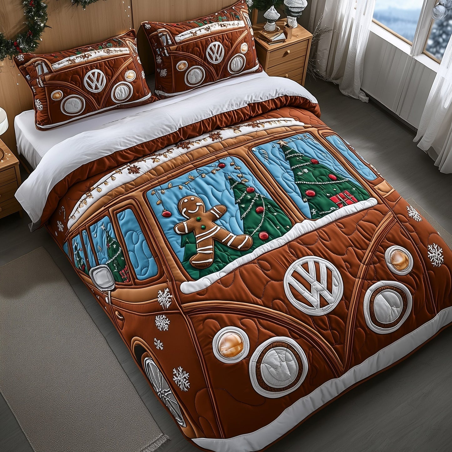 Gingerbread Getaway Duvet Cover Set GFTOTP12373