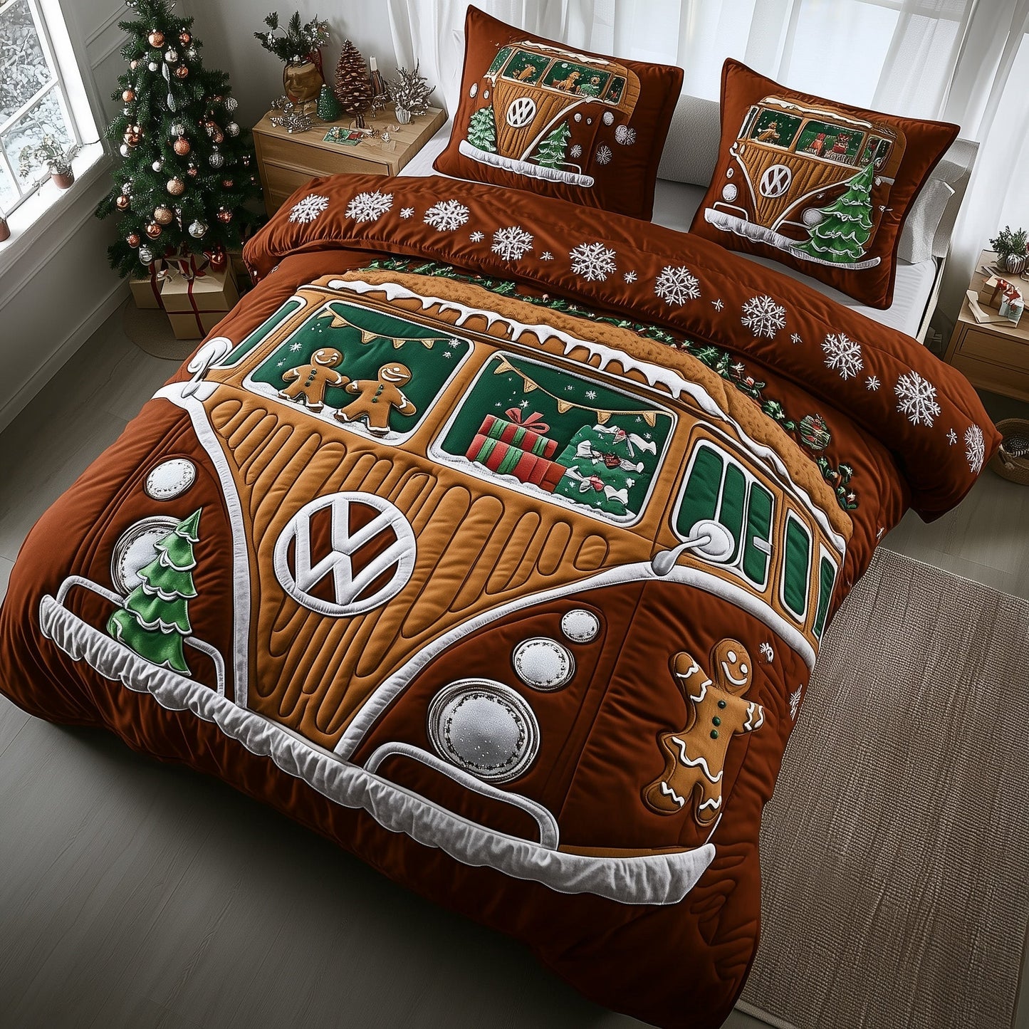 Gingerbread Getaway Duvet Cover Set GFTOTP12374
