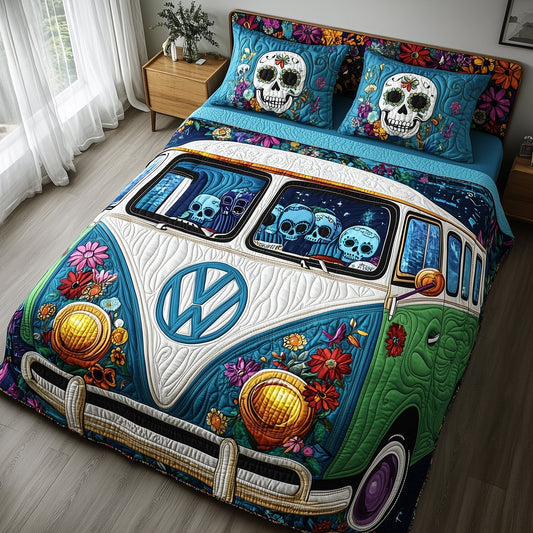 Día de los Muertos Camper Duvet Cover Set GFTOTP12385