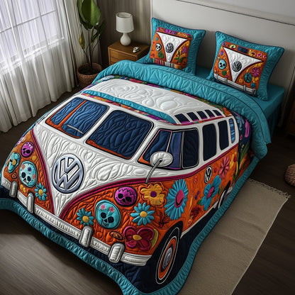 Día de los Muertos Camper Duvet Cover Set GFTOTP12386