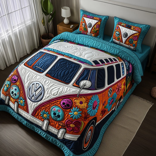 Día de los Muertos Camper Duvet Cover Set GFTOTP12386