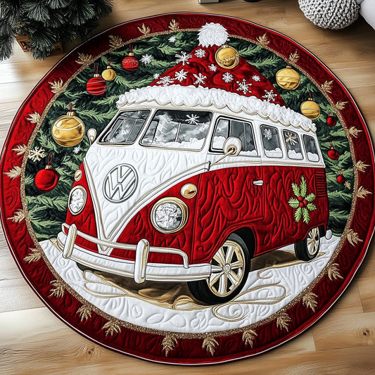 Yuletide Van Quilted Round Mat GFTOTP12391