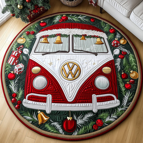 Yuletide Van Quilted Round Mat GFTOTP12392