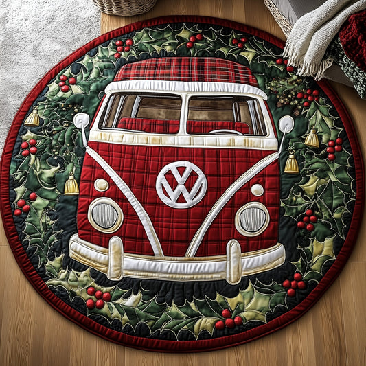 Yuletide Van Quilted Round Mat GFTOTP12393