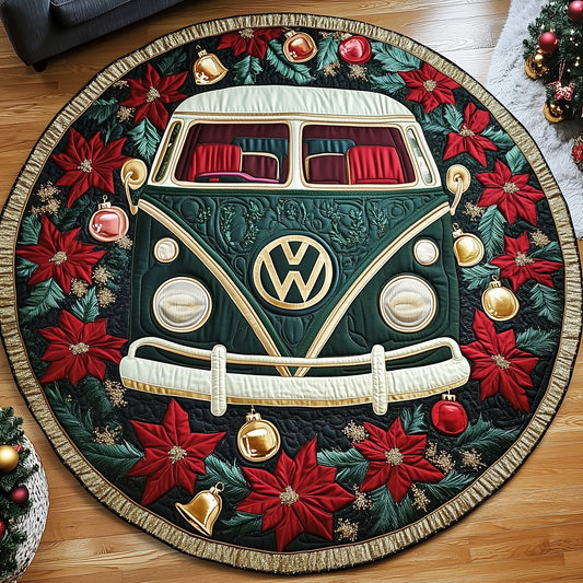 Yuletide Van Quilted Round Mat GFTOTP12395