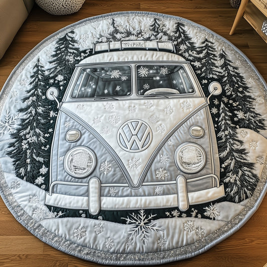 Snowy Road Quilted Round Mat GFTOTP12398